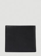 Ribbed Bi Fold Wallet in Black