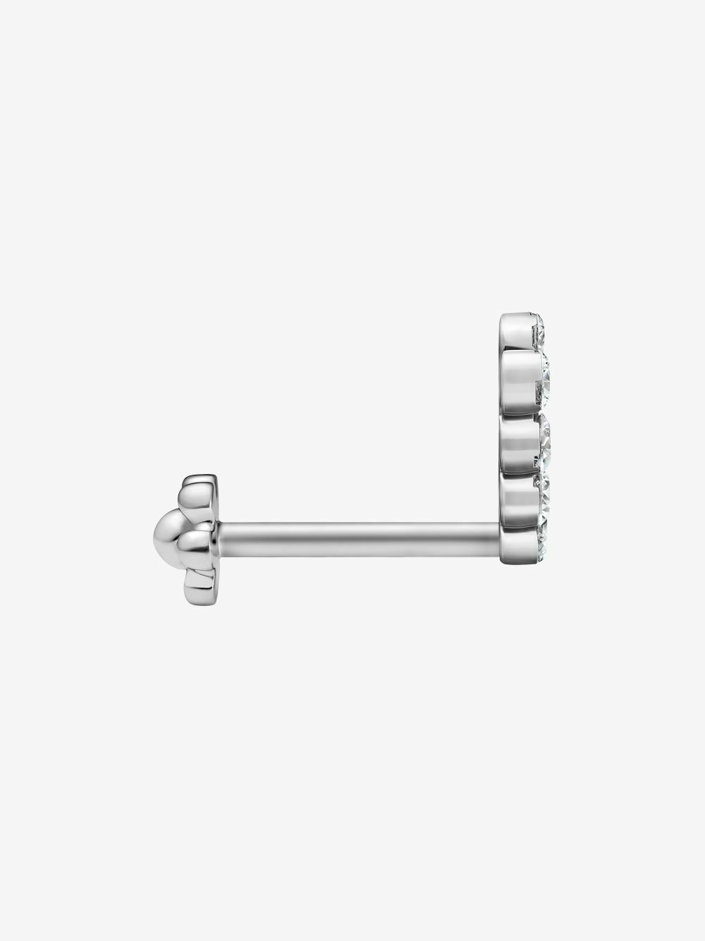 MARIA TASH 18K White Gold Demi Eternity Diamond Earring
