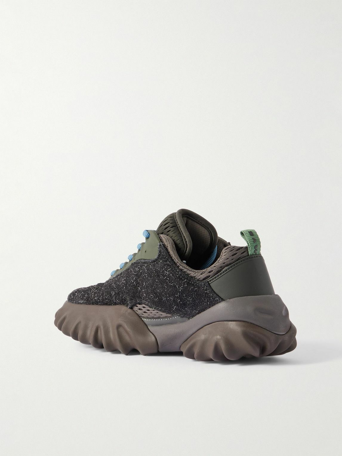 Oakley Factory - Rubber-Trimmed Suede Sneakers - Brown