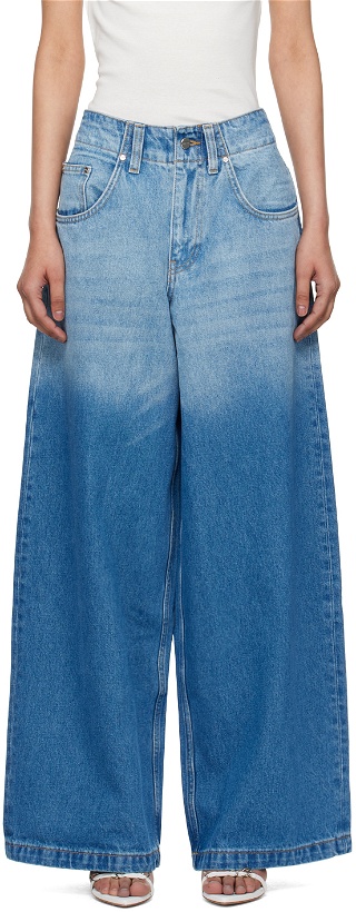Photo: Dion Lee Blue Faded Jeans