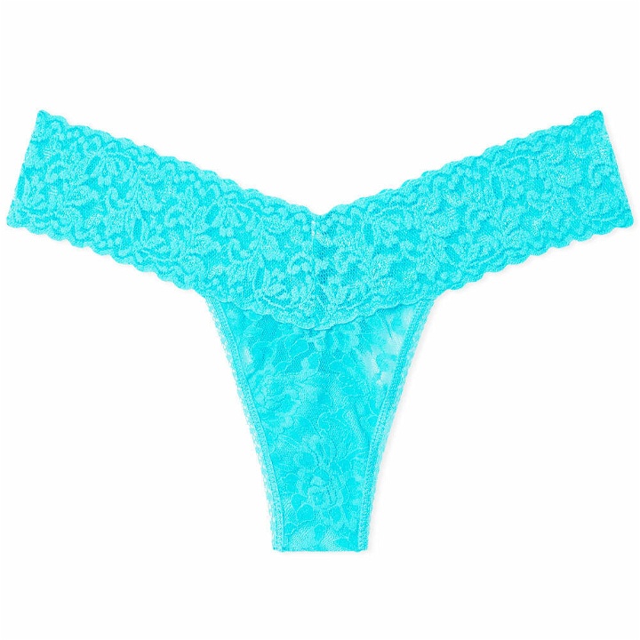 Photo: Hanky Panky Women's Low Rise Thong Brief in Tempting Turquoise