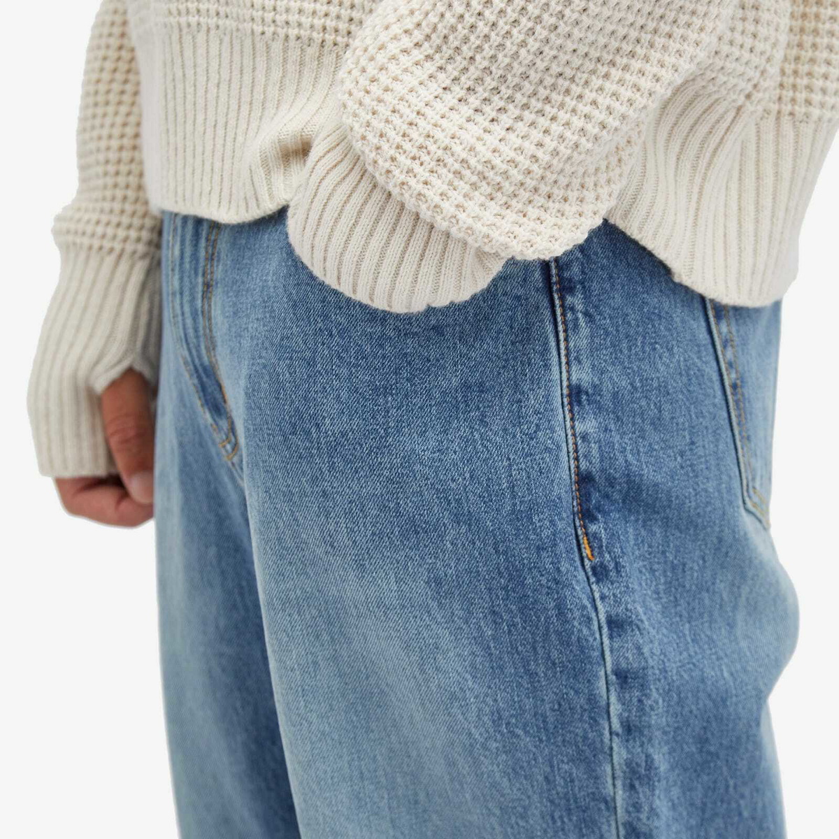 FrizmWORKS Men's OG Wide Denim Pants in Light Blue FrizmWORKS