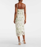 Monique Lhuillier Floral lace corset dress