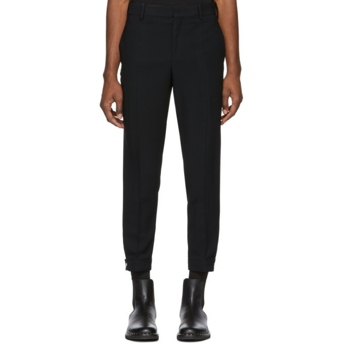 Photo: Neil Barrett Black Stretch Diagonal Trousers