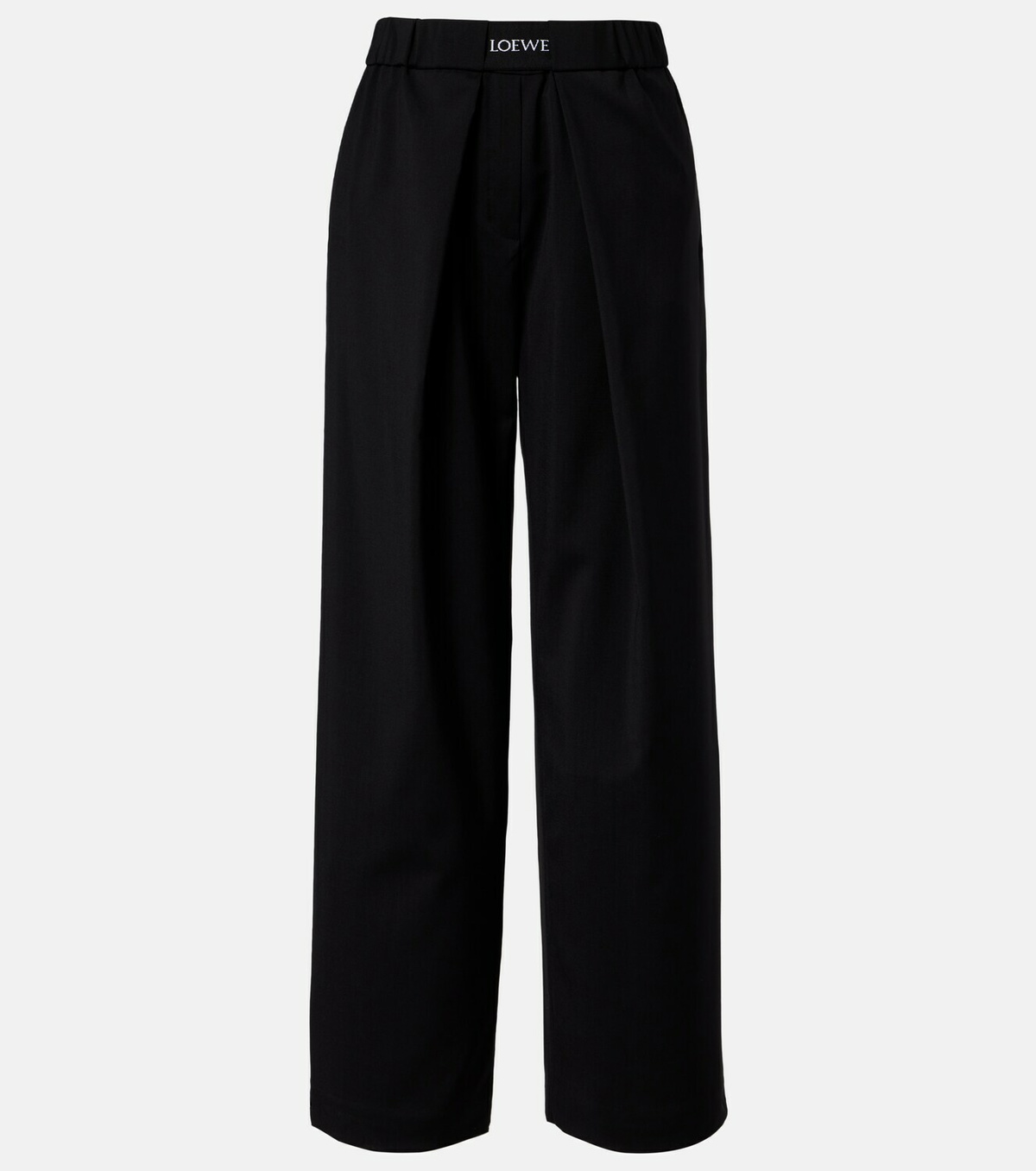 Loewe Logo wool mid-rise straight pants