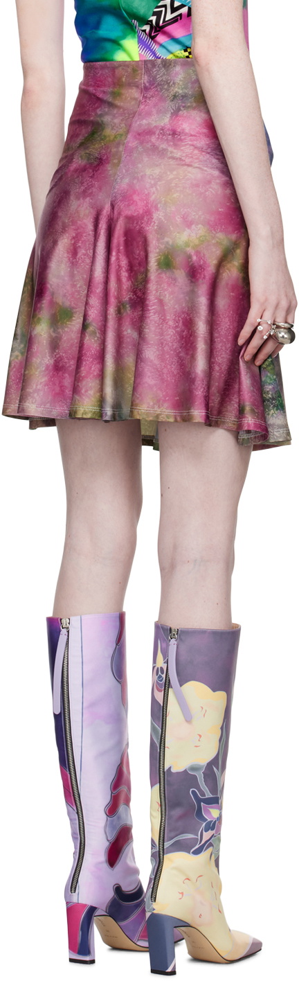 Conner Ives Multicolor Unicorn Print Miniskirt