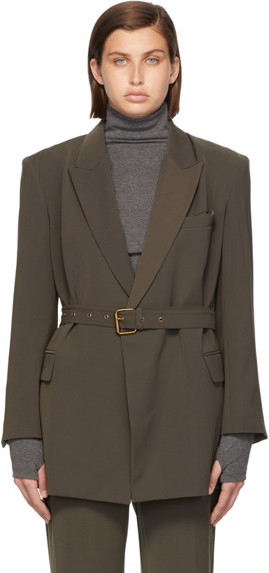 Photo: Blossom Khaki Ell Wrap Blazer