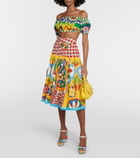 Dolce&Gabbana Printed cotton crop top