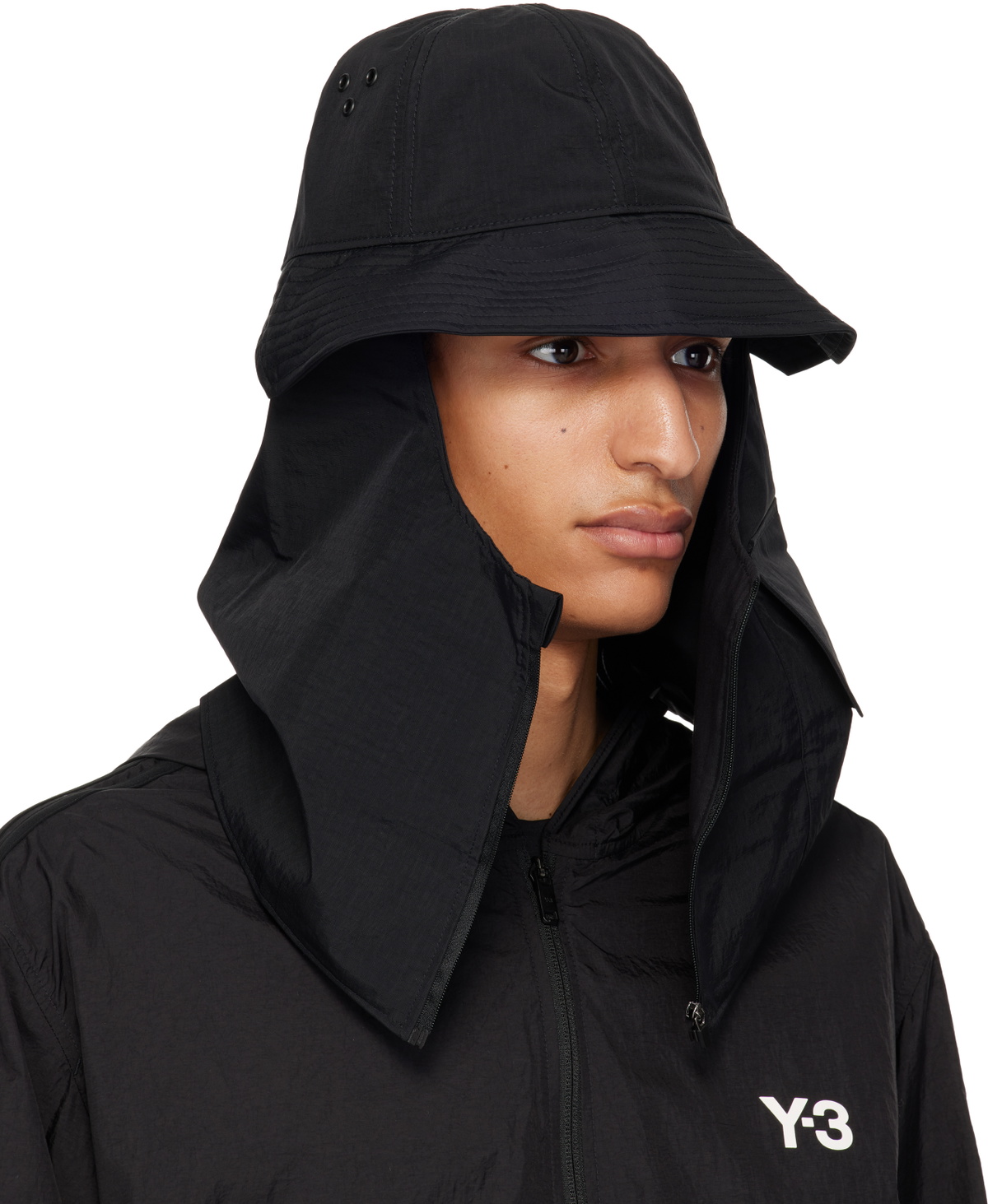 Y-3 Black Util Bucket Hat