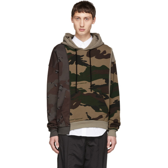 Photo: Off-White Multicolor Camo Reconstructed Hoodie