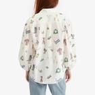 ALÉMAIS Women's Play Embroidered Shirt in Cream
