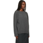 ISSEY MIYAKE Gray Backpack Knit Sweater