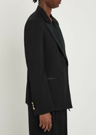 Wales Bonner Harmony Wool Gabardine Blazer Black