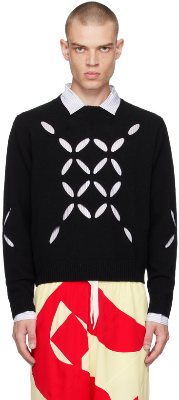 Stefan Cooke Navy Slashed Sweater Stefan Cooke