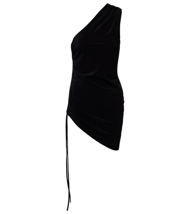 Photo: Balmain Ruched one-shoulder minidress