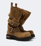Balenciaga Venom suede biker boots