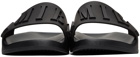 AMIRI Black Logo Pool Slides