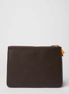 Logo Zipper Pull Wallet in Brown