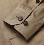 Brioni - Cotton and Linen-Blend Blouson Jacket - Gray