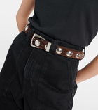 Khaite Benny studded suede belt