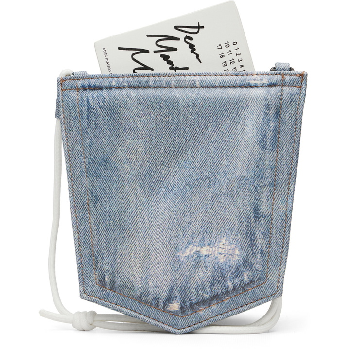 Photo: MM6 Maison Margiela Blue Denim Pocket Pouch