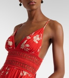 Poupette St Barth Havana crochet-trimmed floral maxi dress