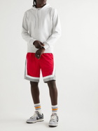 ICECREAM - Straight-Leg Logo-Embroidered Mesh Shorts - Red