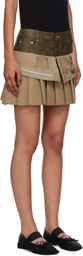 Andersson Bell Beige Inside Out Pleats Miniskirt