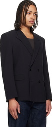 Hugo Black Double-Breasted Blazer