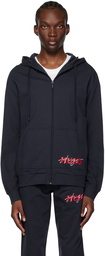 Hugo Navy Zip Hoodie