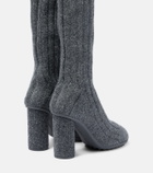 Bottega Veneta Wool-blend knee-high sock boots