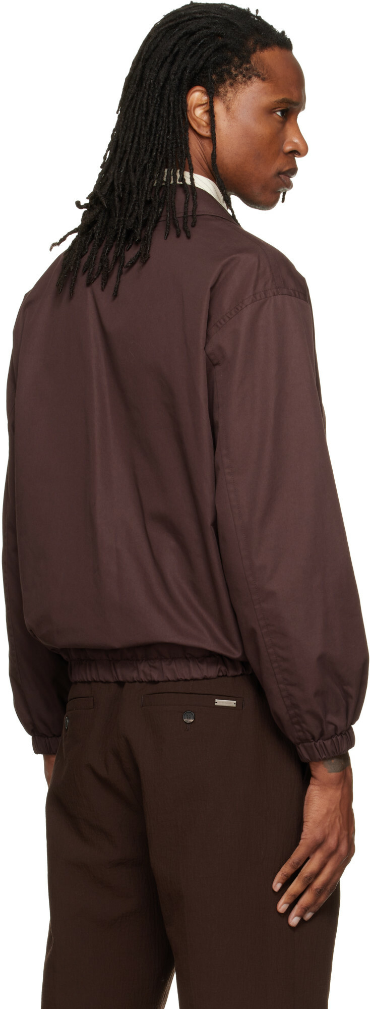 Dunst Brown Collared Blouson Jacket