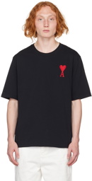 AMI Alexandre Mattiussi SSENSE Exclusive Black Ami de Cœur T-Shirt