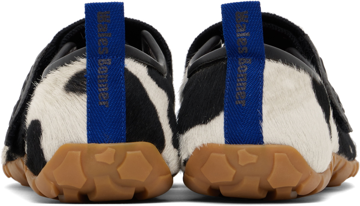 Wales Bonner Black & Off-White Mary Jane Flat Sneakers