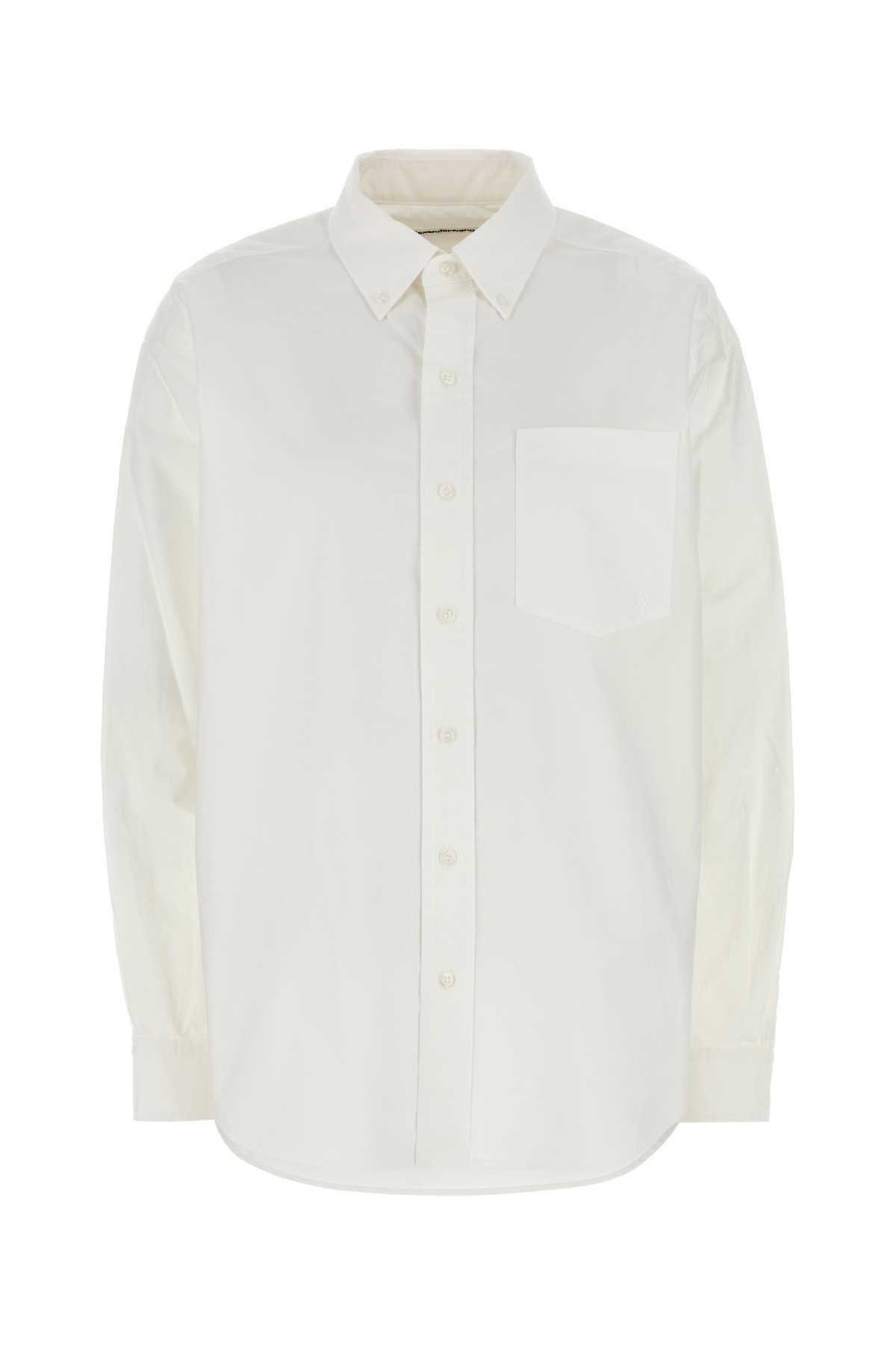 T by Alexander Wang White Oxford Oversize Shirt T by