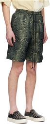 Song for the Mute Green Drawstring Shorts