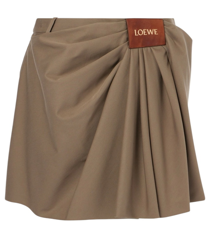 Photo: Loewe Draped cotton and silk miniskirt