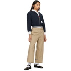 Thom Browne Khaki Cotton Gabardine Chino Trousers