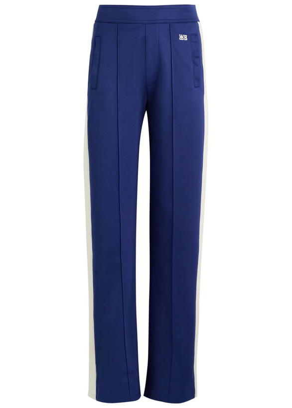 Photo: Wales Bonner Mantra Panelled Jersey Track Pants Navy