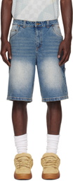 Dime Blue Classic Denim Shorts