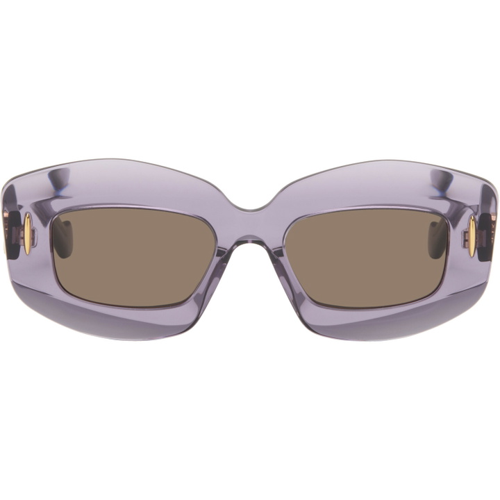 Photo: LOEWE Purple Anagram Sunglasses