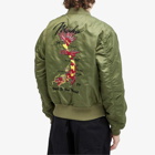 Maharishi Men's Tour Dragon Map MA1 Jacket in Olive