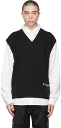 mastermind WORLD White & Black Boxy Collar Sweatshirt