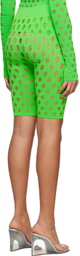 Maisie Wilen Green Perforated Shorts