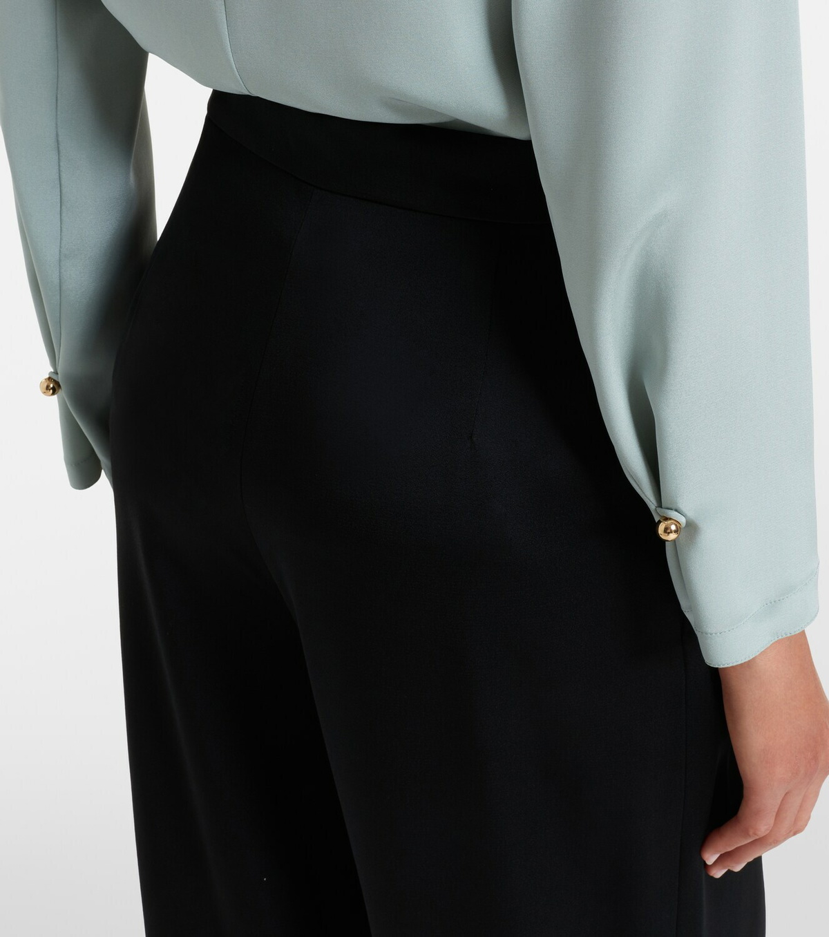 Max Mara Crêpe satin wide-leg pants
