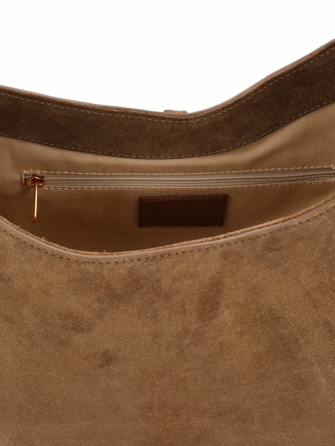 LITTLE LIFFNER - Chubby Slanted Suede Hobo Bag