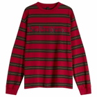 No Problemo Men's Striped LS T-Shirt in Red