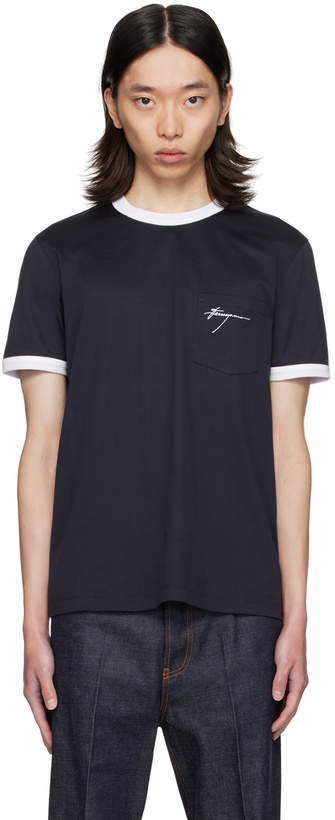 Photo: Ferragamo Navy Mako T-Shirt