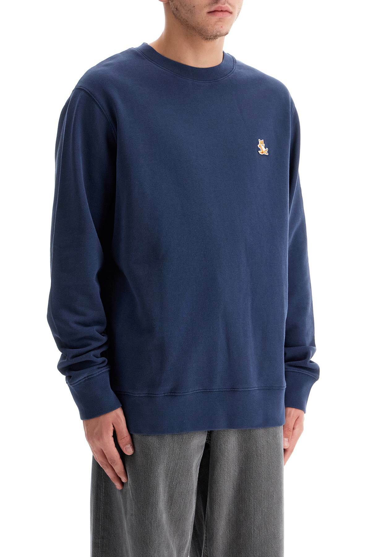 MAISON KITSUNE 'chillax fox patch sweat Blue Maison Kitsune