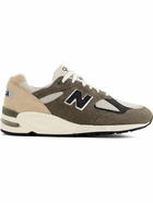 New Balance - Teddy Santis M990v2 Mesh and Suede Sneakers - Brown